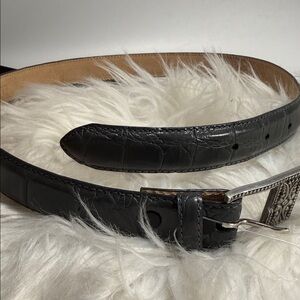 WCM NY Belts Italian Leather Women’s Small Gray With Pewter Buckle NWOT